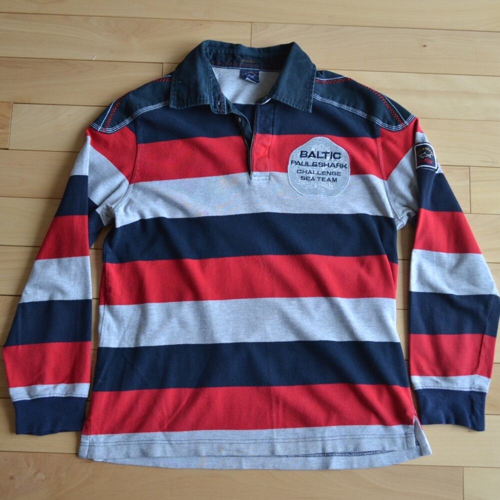 Paul & Shark Yachting Long Sleeve Polo Shirt Size M